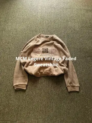 90s' MCM Legere 자수 로고 맨투맨 빈티지 페이드