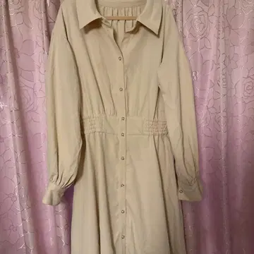 rady 펄 버튼 셔츠 원피스 긴팔