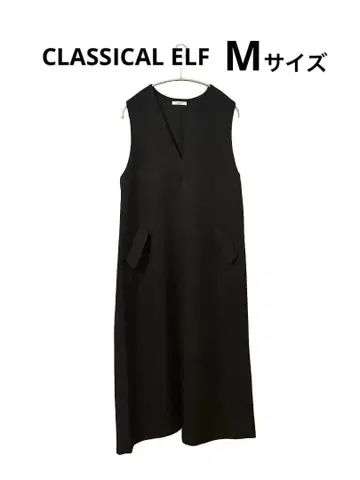 CLASSICAL ELF 슬리브리스 롱 원피스 블랙