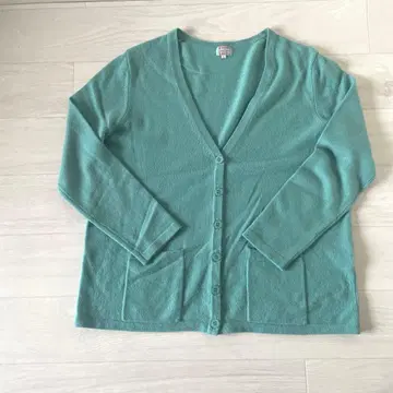 에메랄드 그린 캐시미어 100% 4L 가디건