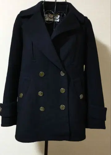 [ ADORE ] 네이비 더블 브레스트 울 코트