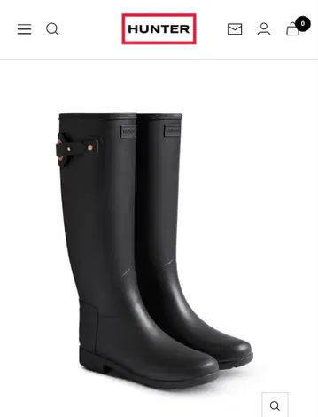 HUNTER 리파인드 아이렛 백 블랙 장화