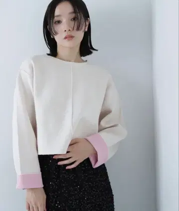 내추럴 뷰티 베이직 리버서블 바이컬러 니트