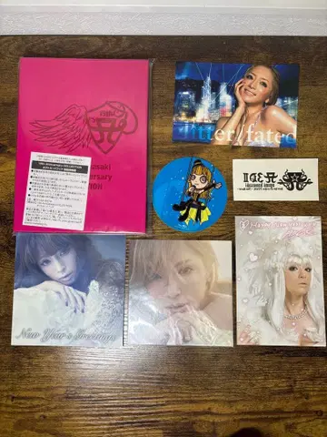 하마사키 아유미 굿즈 7종 세트 엽서와 씰 등