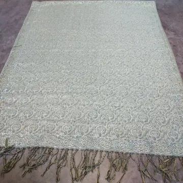 고급 캐시미어 골드 무늬 대형 숄