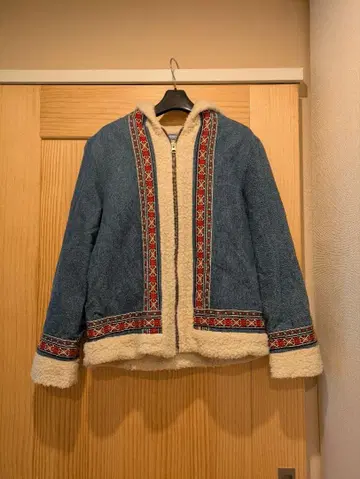 BEAMS BOY 데님 보아 자켓