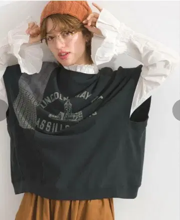 limeinc 라임 잉크 피그먼트 프렌치 슬리브 맨투맨 베스트