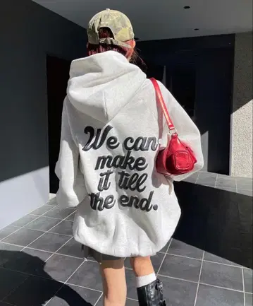 SPIRALGIRL 백 로고 돌먼 후드티 원피스