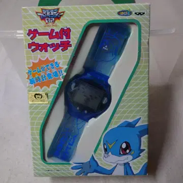 디지몬 어드벤처 게임 포함 손목시계 파랑 미사용 미개봉 레트로