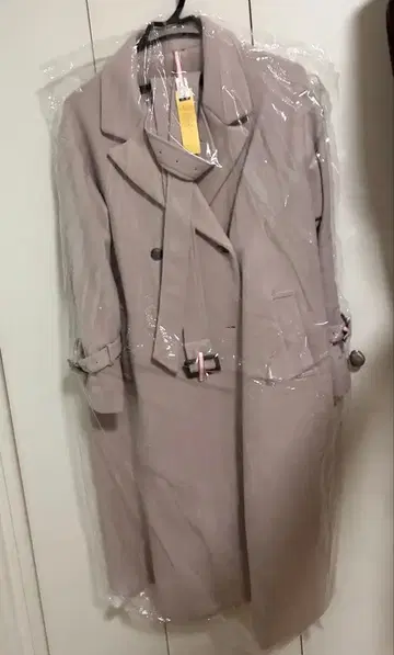 벨트 포함 볼륨 슬리브 코트