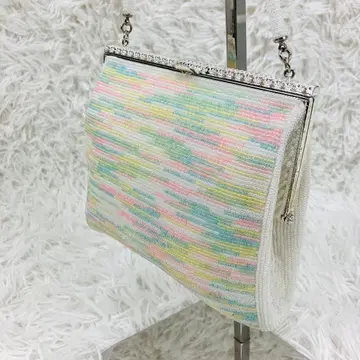 비즈 백 파티 백 핸드백 파스텔 컬러 멀티 컬러