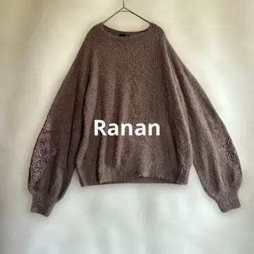 [ Ranan ] 샤기 니트 자수 루즈핏 LL