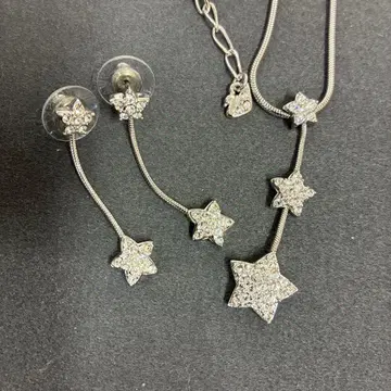 스와로브스키 목걸이 트리플 스타 별 3 연 Y자 정품 컨디션 최상