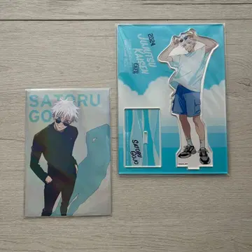 주술회전 카페 아크릴 스탠드 엽서 고죠 사토루 회옥옥절