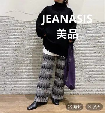 JEANASIS 12G 자카드 니트 팬츠