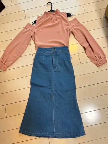 COCOTTE 핑크 오프숄더 셋업 3종 세트