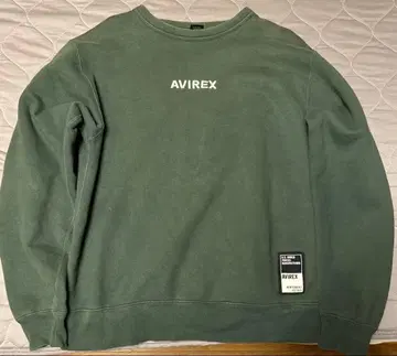 AVIREX 남성용 속기모 맨투맨 그린
