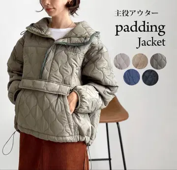 패딩 퀼팅 자켓 후드 부착