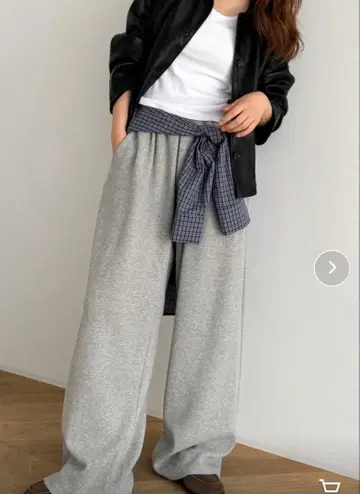 [ CANAL JEAN ] El mar 와이드 레그 스웨트 팬츠