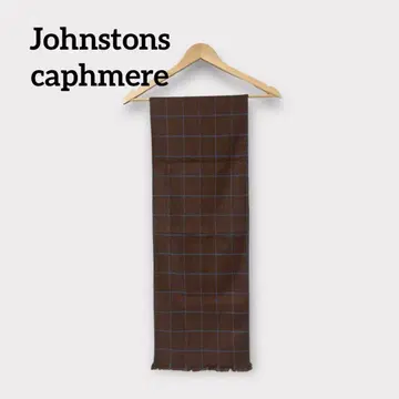 존스턴스 캐시미어 머플러 체크 캐시미어 100% 스코틀랜드제