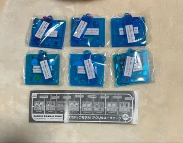 산리오 플라스틱 모델! 아크릴 키체인 6개 세트