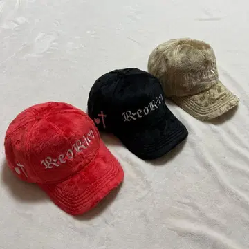 캐주얼 캡 3색 세트 빨간색 블랙 베이지