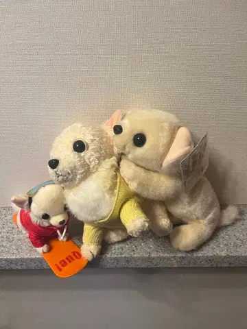 치와와 쿠짱 강아지 봉제 인형 세트