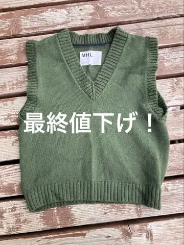 마가렛호웰 MHL 니트 베스트 카키