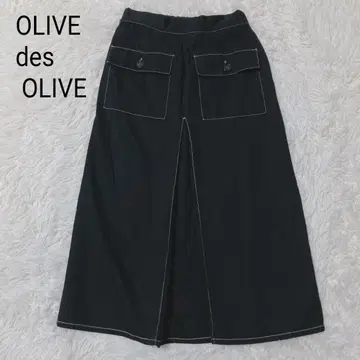 올리브데올리브 롱 스커트 M 사이즈 블랙 캐주얼 여성용