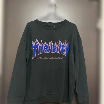 THRASHER 프레임 로고 트레이닝복 M 블랙