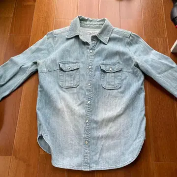 Urban Research 데님 셔츠 긴팔 라이트 블루