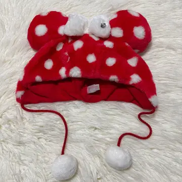 디즈니 팬캡 미니 빨간색 도트