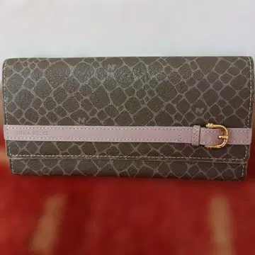 NINA RICCI형 장지갑 더스티 핑크 지라프 패턴