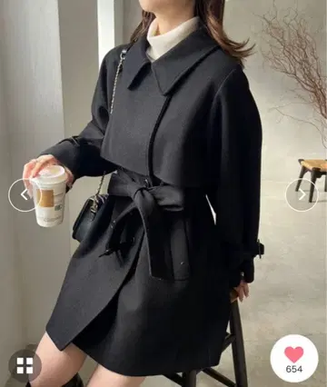 2way/스탠드 카라 미들 코트 NICE CLAUP