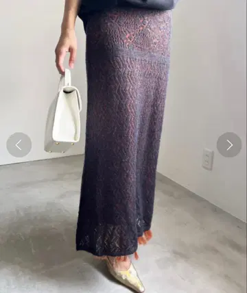 Ameri VINTAGE GEOMETRIC SHEER COLORSKIRT