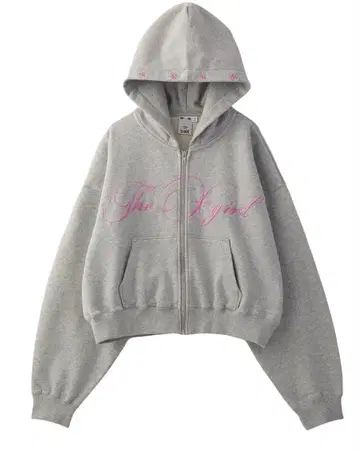 x-girl 그레이 집업 후드 맨투맨 M