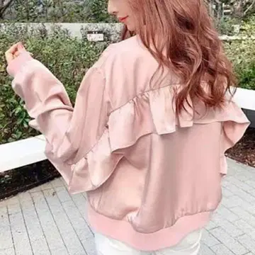 미셸 마카롱 백 프릴 블루종