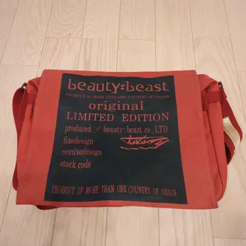 beauty:beast 한정판 메신저 백 레드 초레어