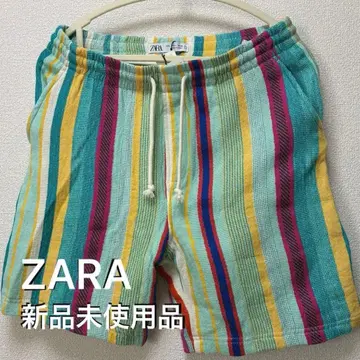 ZARA 스트라이프 멀티 컬러 하프 팬츠 남성용