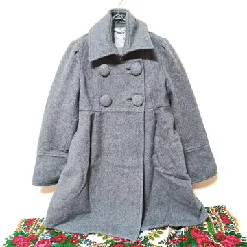 Y.LOVER CRUISE 일본제 울 혼방 피코트 그레이 아우터 코트
