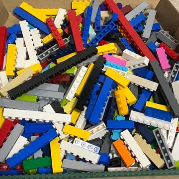[ P2 ] LEGO 기본 블록 1 x 4 ~ 1 x 16 열 부품 세트