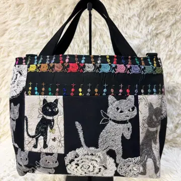 pjc 크로치 군 미나 페르호넨 토트백 블랙 물방울 자립