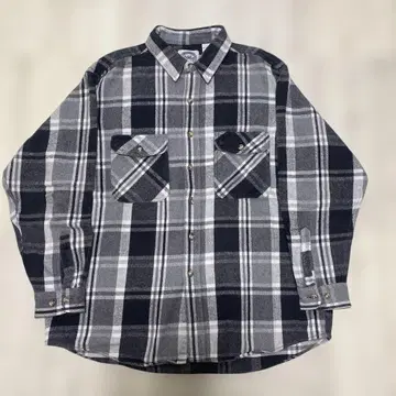 파이브 브라더스 제조 화이트 블랙 그레이 플란넬 셔츠 XL