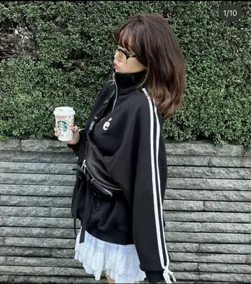 epine sport line 하프 집 스웨트 블랙