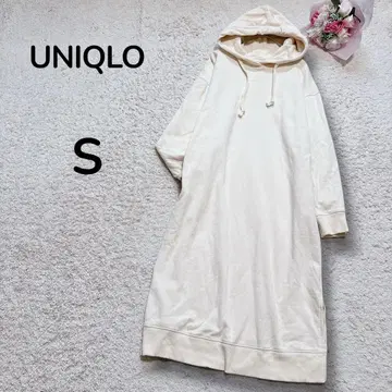 [ 유니클로UNIQLO ] 쭈리 맨투맨 후디드 롱 원피스 밑단 슬릿 S