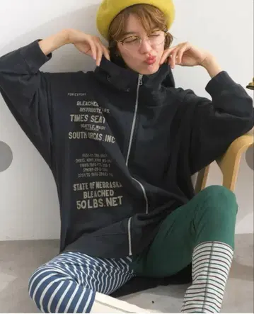 limeinc 라임잉크 미니 쭈리 황화염 맨투맨 지퍼 후드티