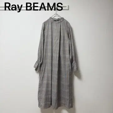 레이빔즈 체크 롱 원피스