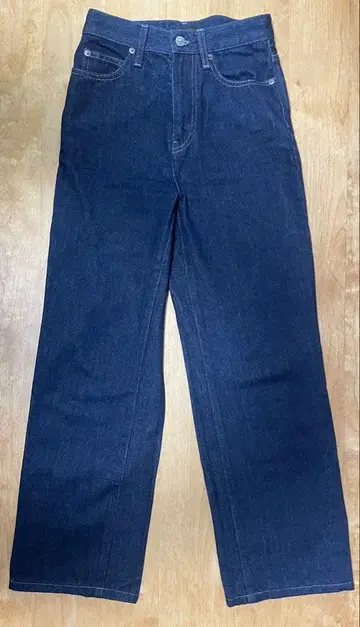 UNIQLO 와이드 스트레이트 청바지 21 네이비