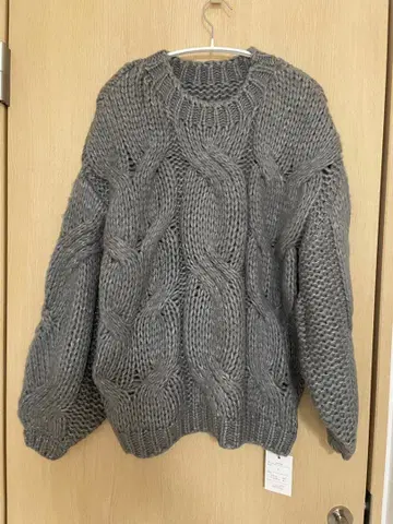 grl 로우 게이지 케이블 니트탑 그레이 mb1579