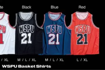 WurtS 농구 유니폼 블랙, 레드, 블루